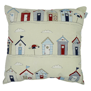 Beach Hut, Multi - (45cm x 45cm) Cushion